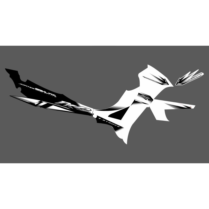 STRIPING STICKER TRANSPARAN SIRIUS RC BLACK WHITE