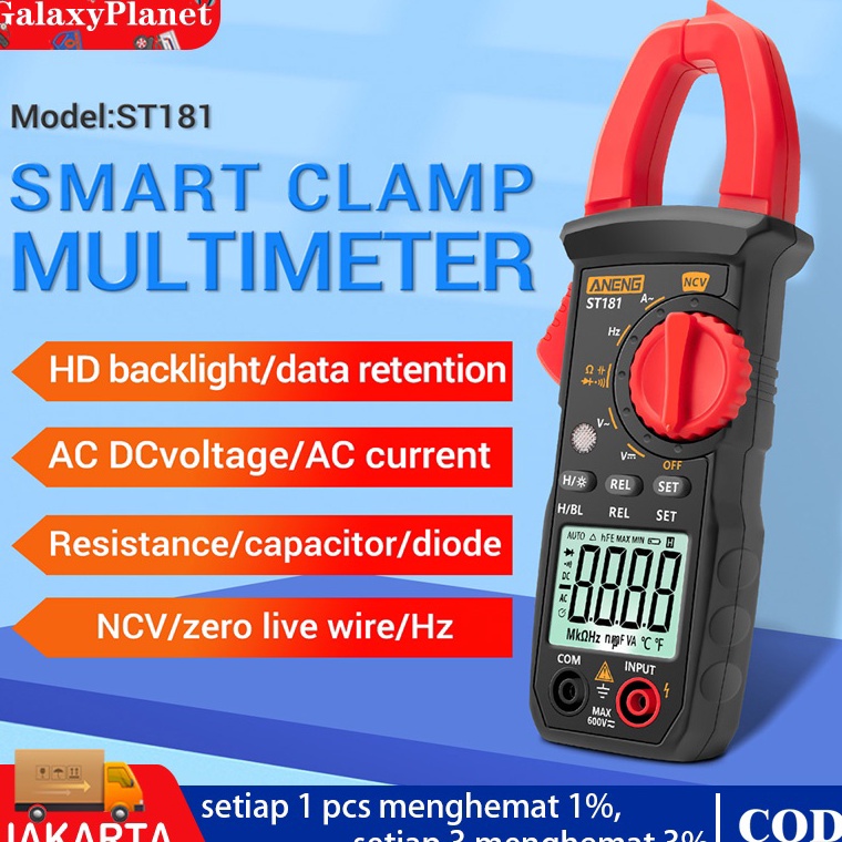 CZK ST 181 tang ampere ST181 clamp multimeter multi tester arus listrik amper clamp meter j Murah Mu