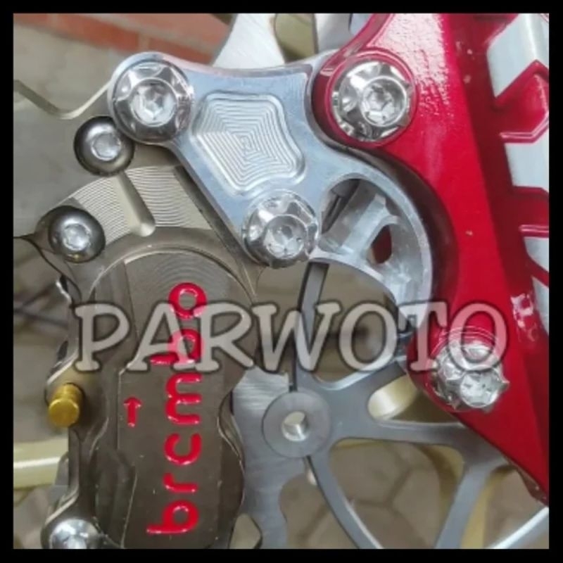 Bracket Breket Pangkon Kaliper Cakram Depan Axial 2P 2 Piston 4P 4 Piston Bigpot RCB Bottom Shock 12