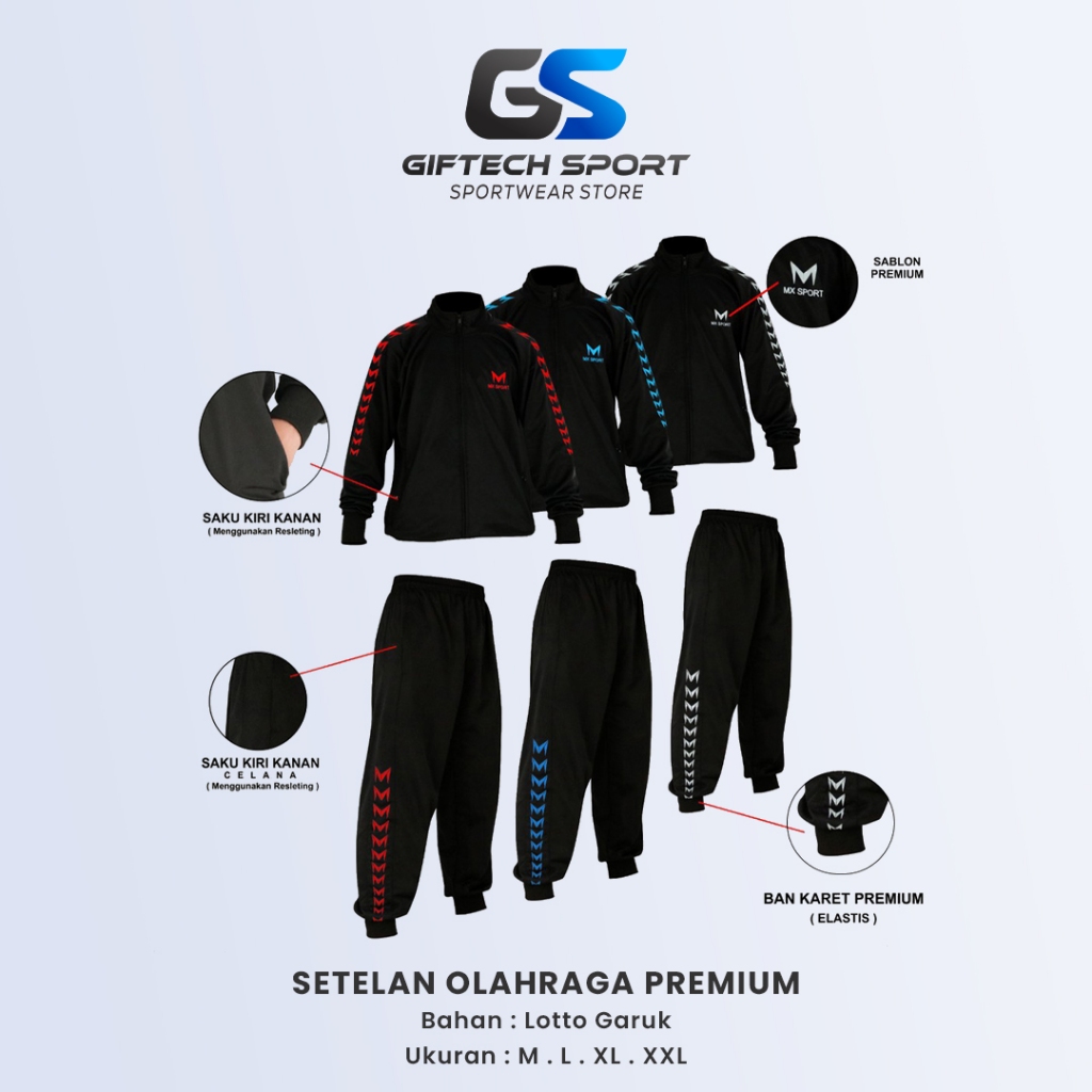 CUCI GUDANG Setelan Olahraga Wanita Pria Baju Olahraga Sweater Jogger Sport Running Jogging Gym