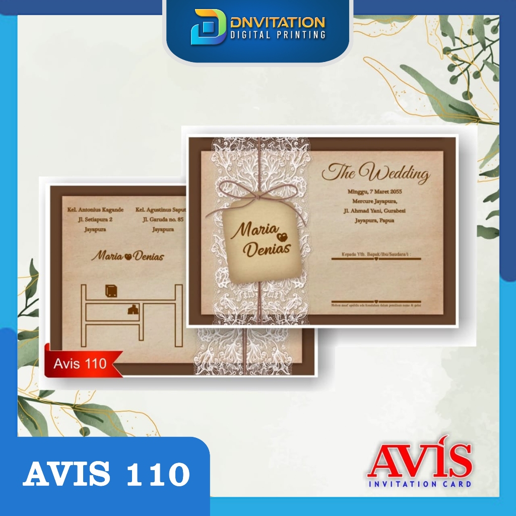 UNDANGAN AVIS 110 // PLUS CETAK