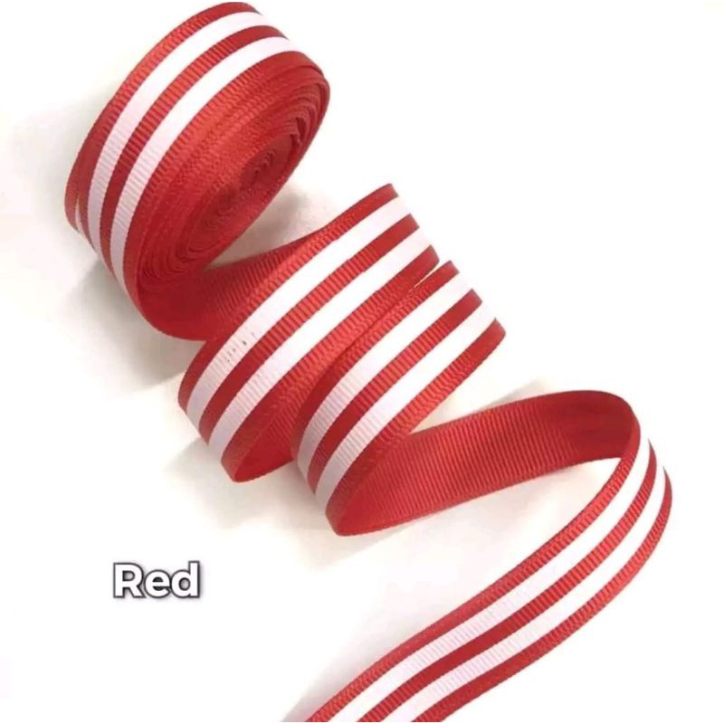 

1 Yard - Pita Motif Garis | Pita Rambut | PIta Hampers Bahan Kerajinan