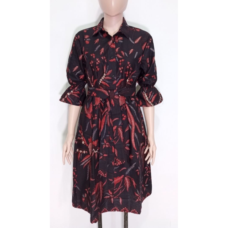 Dress batik kantor/Dress batik kekinian/Dress batik tulis