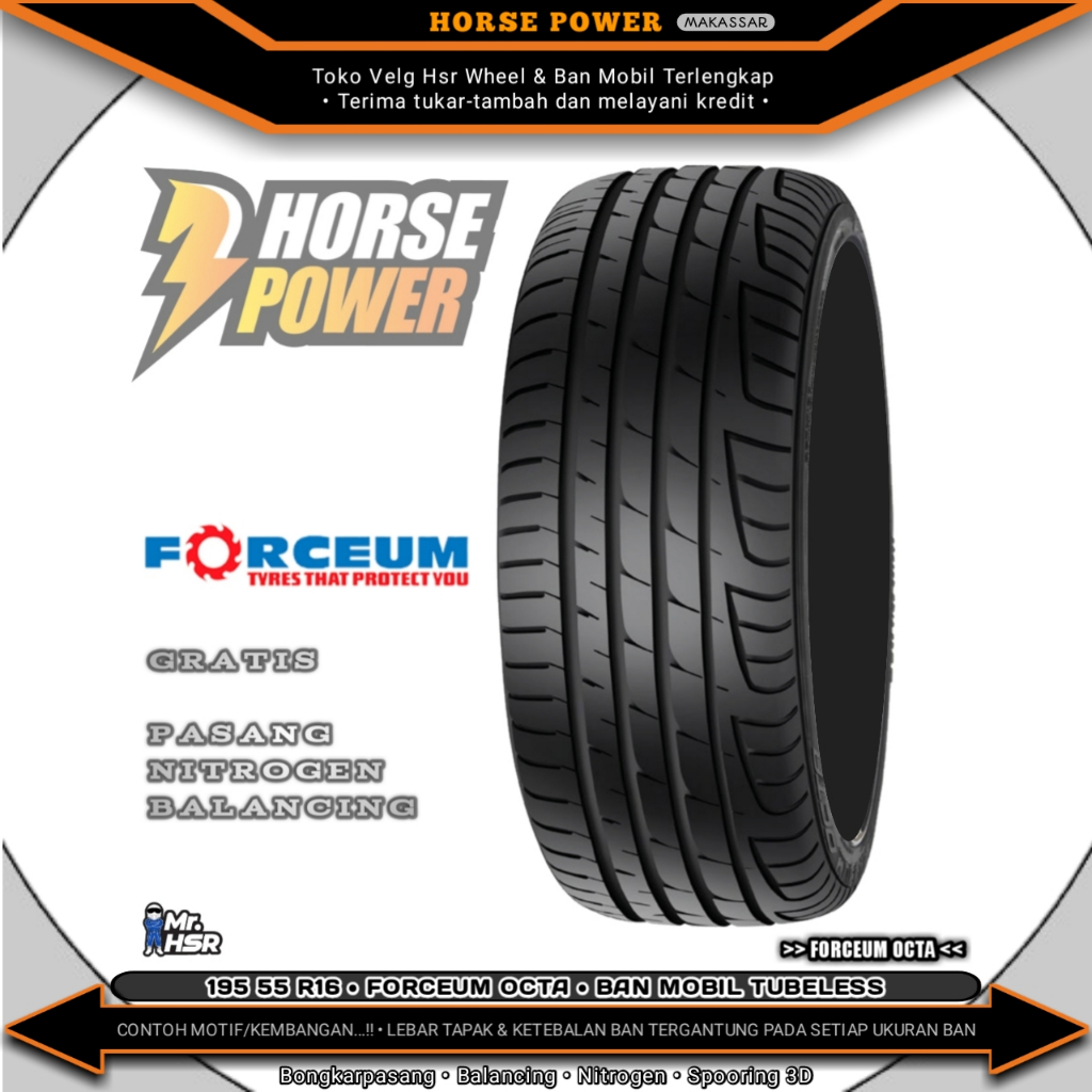 195/55 R16 • Forceum Octa • Ban Mobil Tubeless