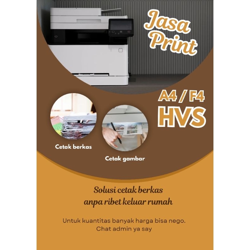 

JASA CETAK PRINT A4 F4 HVS