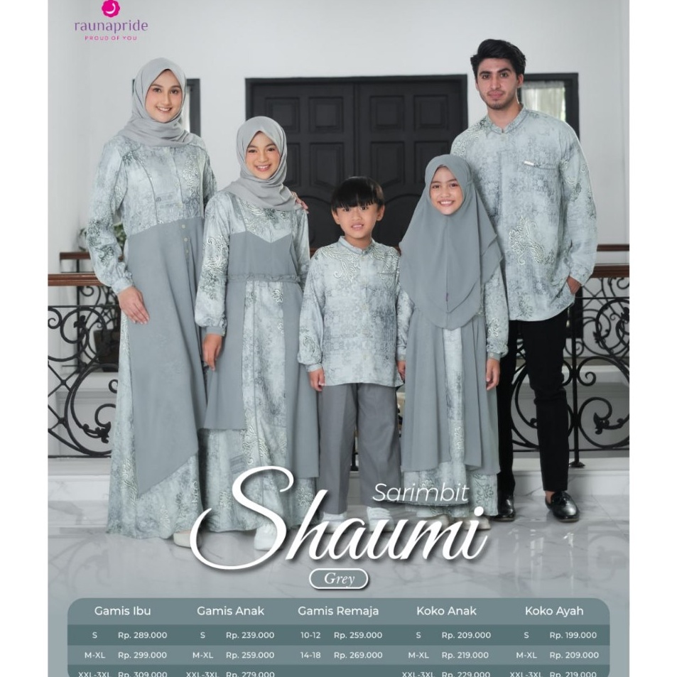 Belanja Hore Sarimbit Shaumi GREY Terbaru  By Rauna Pride