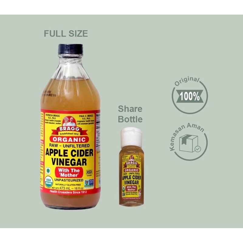 

Cuka Apel Bragg/ Apple Cider Vinegar Bragg/Toner cuka Apel bragg share in jar