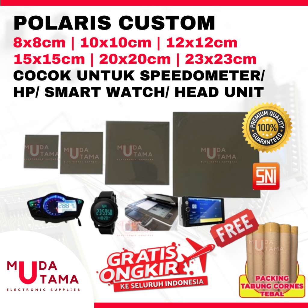POLARIS 8x8 10x10 12x12 15x15 20x20 23x23 - POLARIZER SPEEDOMETER / POLARIS HP / POLARIS SMART WATCH/ POLARIS HEAD UNIT / POLARIZER HEAD UNIT