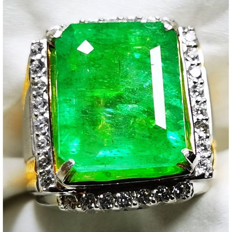 Batu permata natural emerald beryl zamrud colombia minor super
