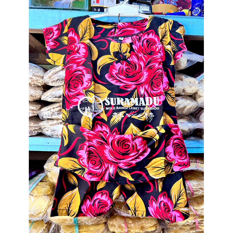 SETELAN RIMA SURAMADU SIZE ANAK ANAK /MOTIF RANDOM SESUAI SYOK / SETELAN RIMA PANTAI / SETELAN BAJU 