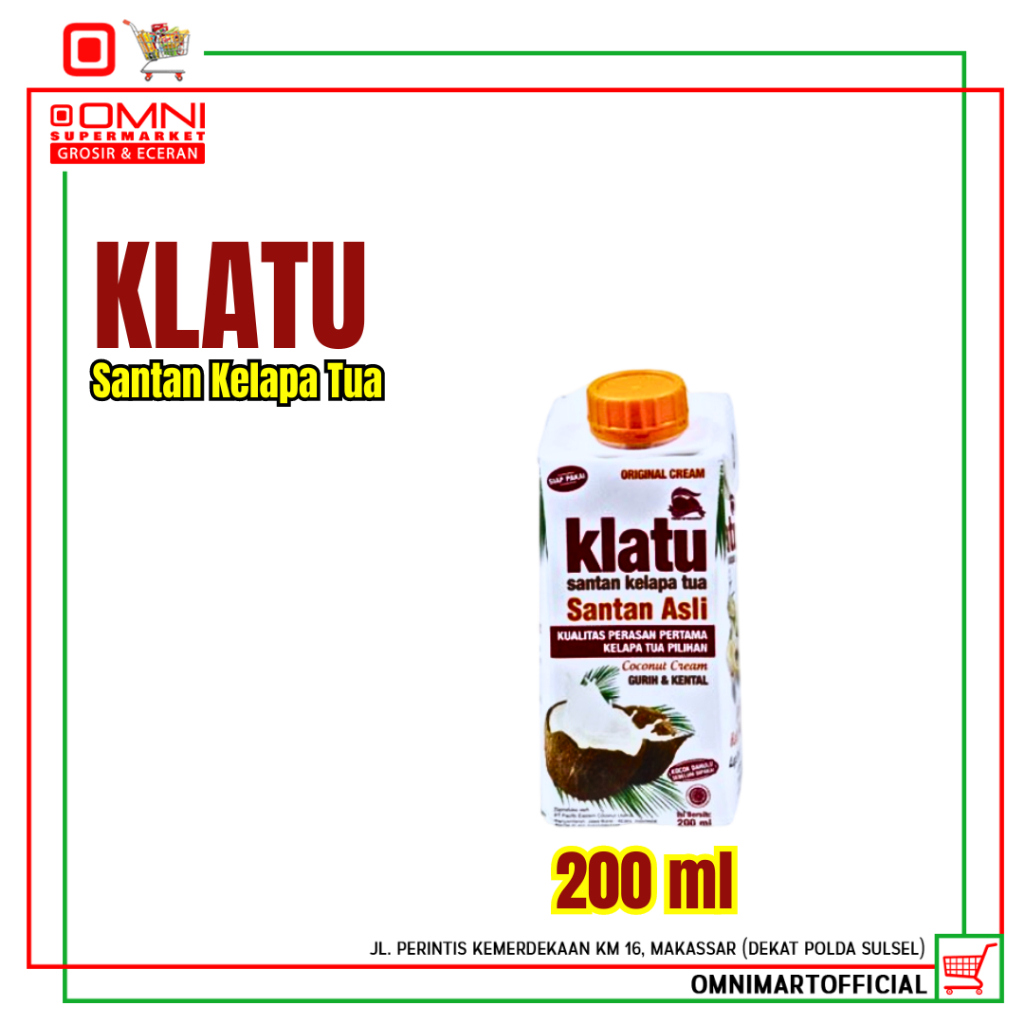 

KLATU COCONUT CREAM (SANTAN) 200 ML
