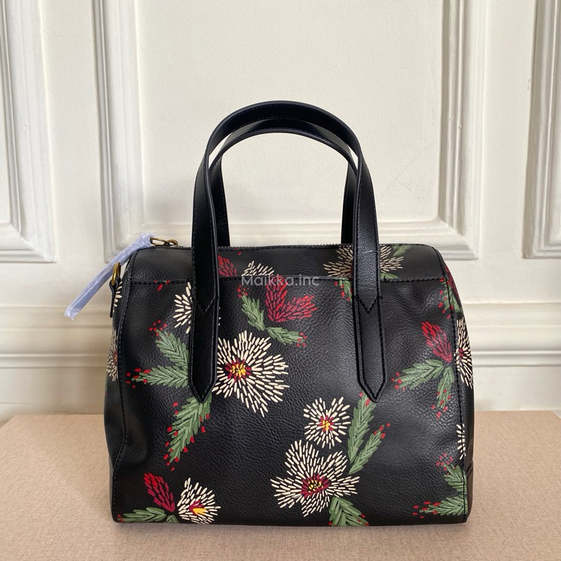 Sydney Satchel Black Floral