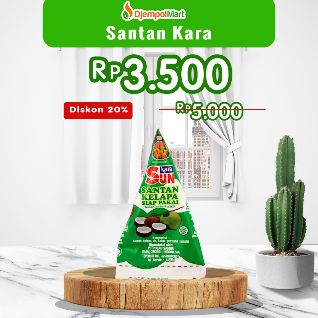 

Santan Kara Kecil ukuran 65ml