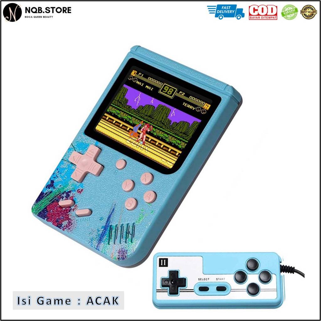 NQB - GAMEBOY Player Retro Mini 400in1 Sup 1 Player 2 Pemain Recharge free Stick 400 Games Sup Game 