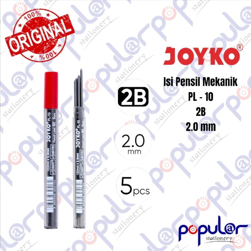 Isi Pensil Mekanik 2B Joyko PL-10 2.0mm