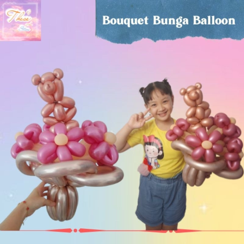 Balon Buket Bunga hadiah Valentine, Graduation, sempro, Ulang Tahun, Wedding Anniversary, Lamaran