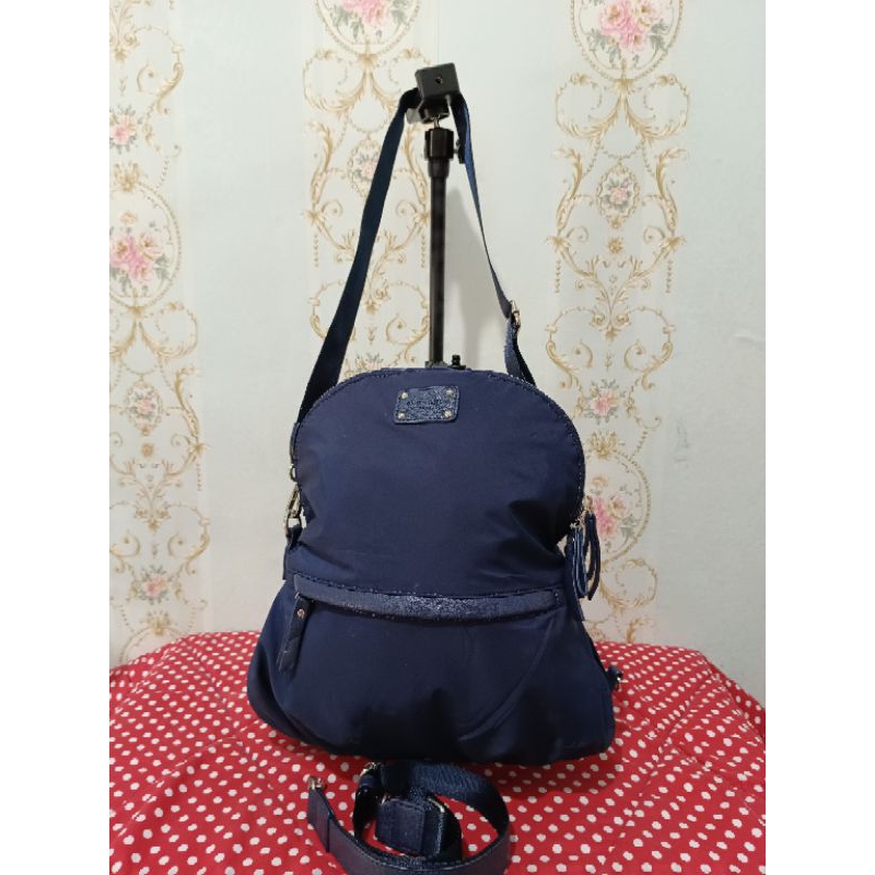piere Cardin tas wanita preloved bisa ransel bisa selempang bahan nilon