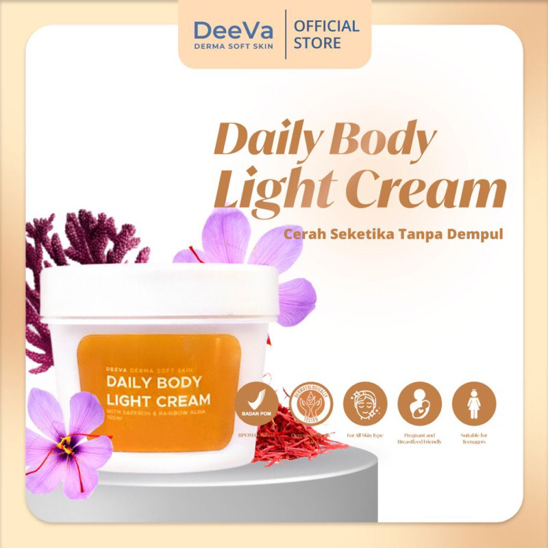 Daily Light Body Cream  by DeeVa Derma Soft Skin