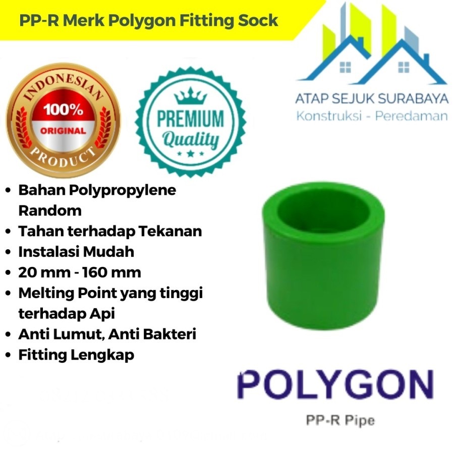 Shock Pipa PPR merk Polygon 75mm-160mm