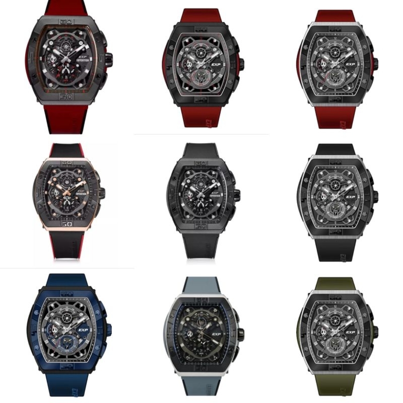 Expedition 6800 Jam tangan Pria Analog Chronograph strap Rubber Original