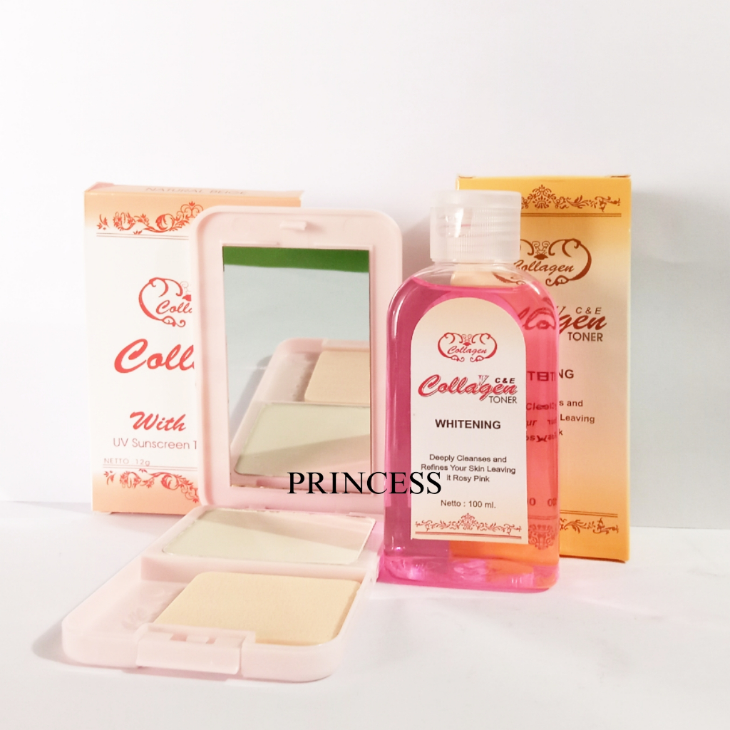 Paket Toner Collagen Whitening & Bedak Padat Collagen