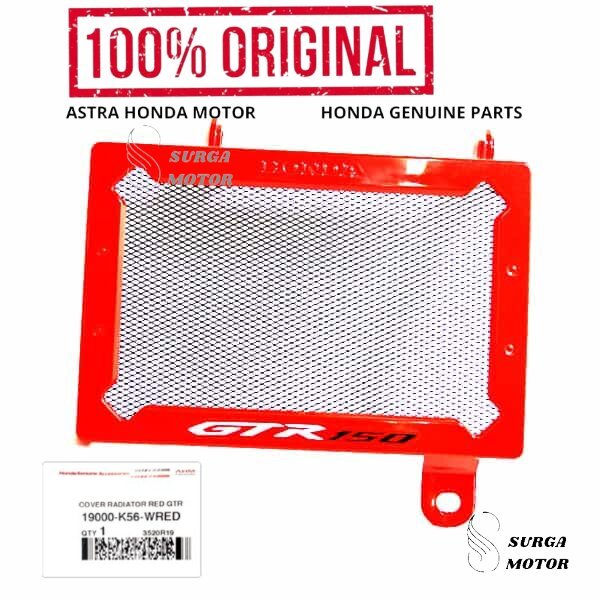 COVER TUTUP PELINDUNG RADIATOR MERAH SUPRA GTR 150 2016 - 2019 AKSESORIS MOTOR RED GTR150 2017 2018