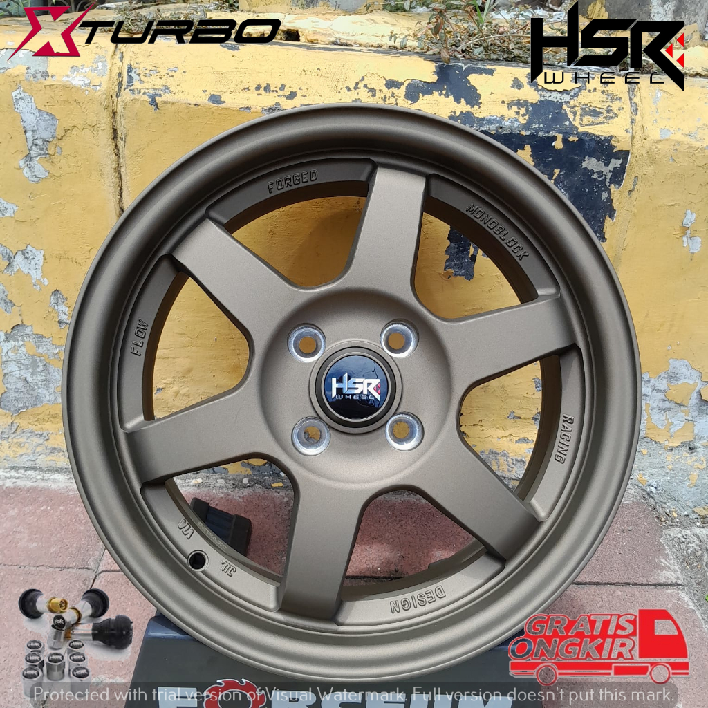 PELEK MOBIL BRIO AGYA SIGRA CALYA KARIMUN RING 15 TOKYO/TE37 HSR WARNA BRONZE