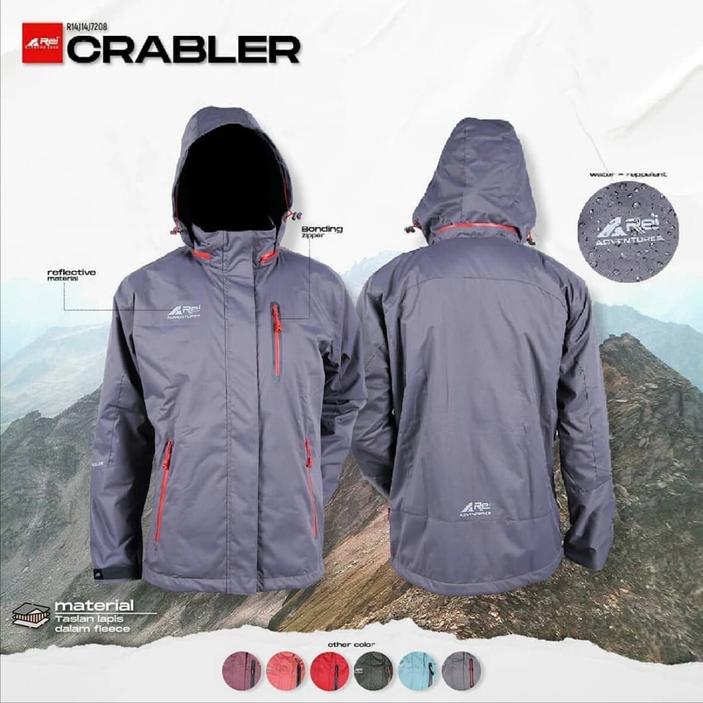 Jaket Gunung Pria CRABLER BLK AREI OUTDOORGEAR - Jaket Parasut Gunung AREI CRABLER BLK - Jaket Menda