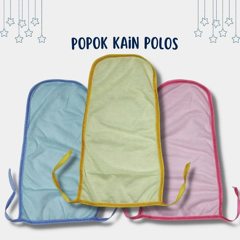 1 LUSIN POPOK KAIN TALI BAYI NEWBORN WARNA POLOS