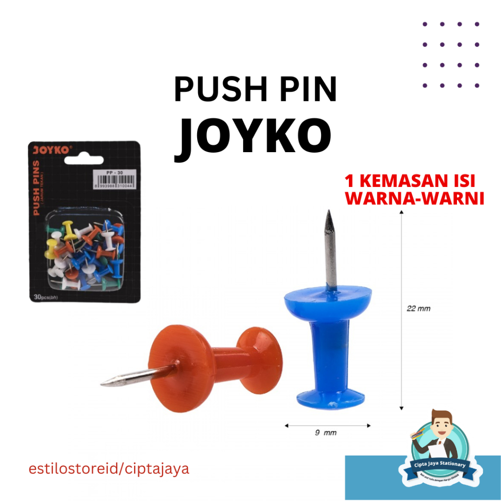 

PUSH PIN JOYKO PP -30 / TUSUKAN MADING