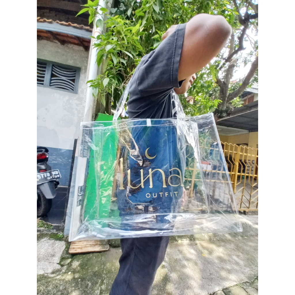 

40x35x20 Min Order 10pcs / Free Sablon 1 Warna 1 Sisi / Free Desain / Tas PVC Jumbo Custom Sablon / Tas PVC Custom Ukuran