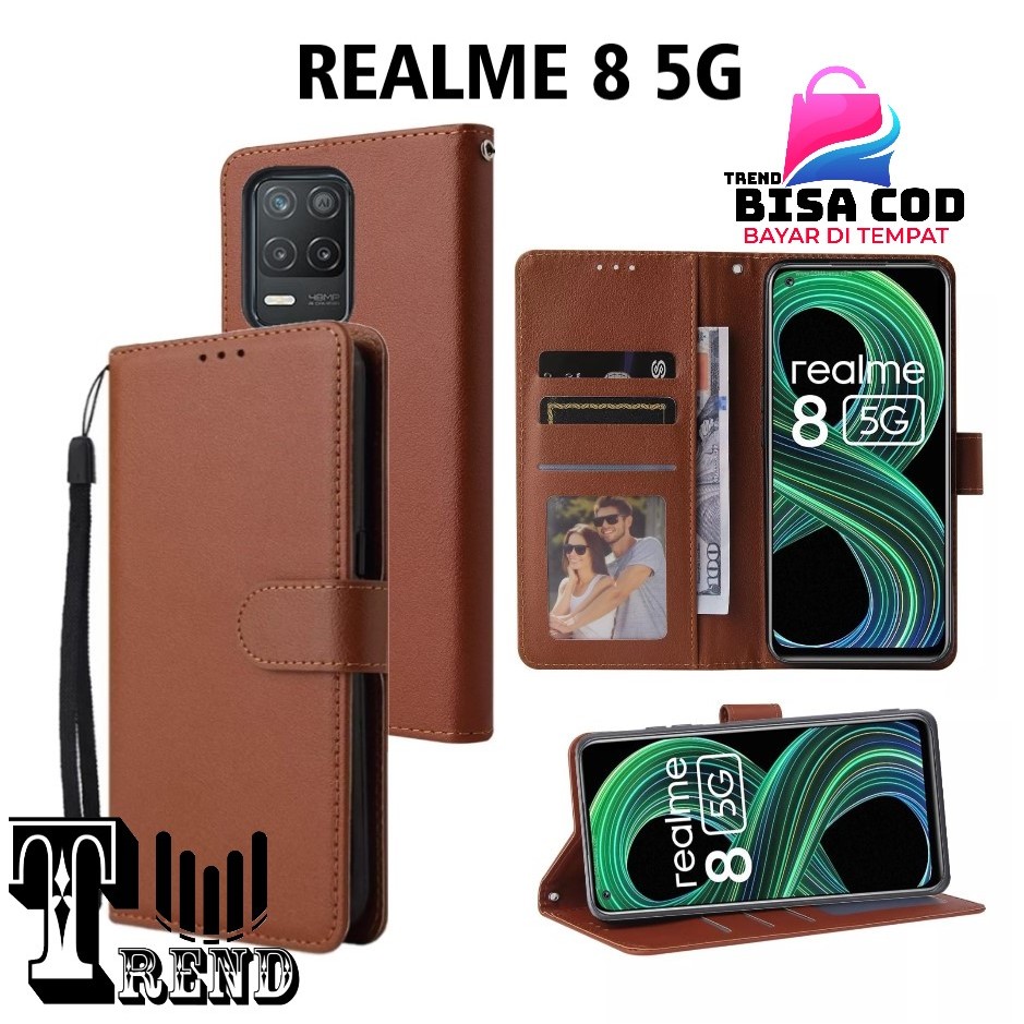 FLIP COVER REALME 8 5G LEATHER CASE FLIP REALME 8 5G