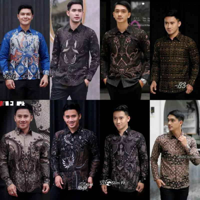 Baju Batik Pria Lengan Panjang Premium Size M L XL XXL| kemeja Batik Pria Jumbo Modern| Baju Batik P