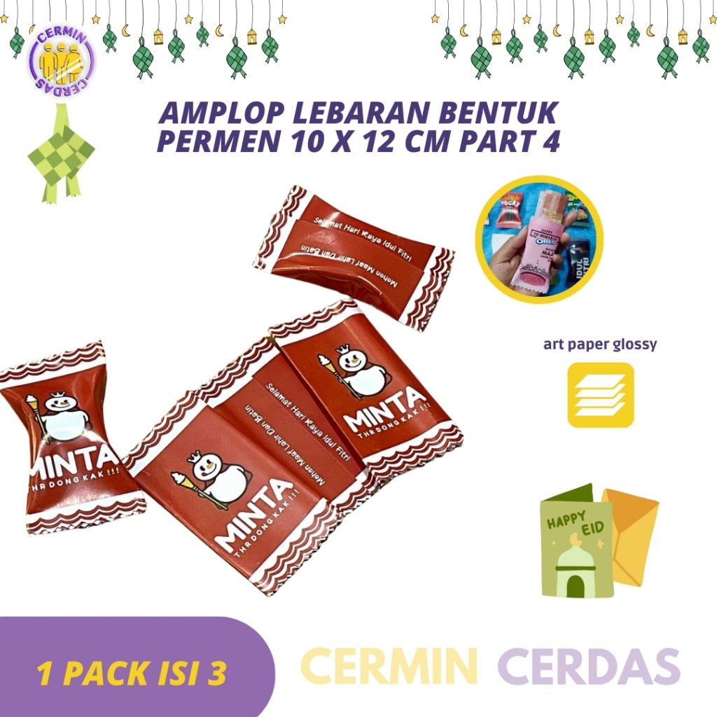 

Part 4 Amplop Permen Isi 3 THR Viral Lebaran Angpao Hari Raya