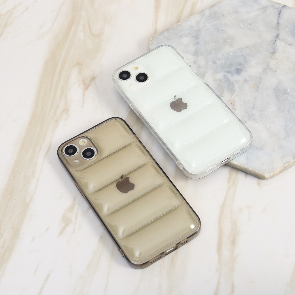 Transparant Winter Down Jacket Silicone Case iPhone 7 8 XR XS MAX 11 12 13 MINI PRO MAX