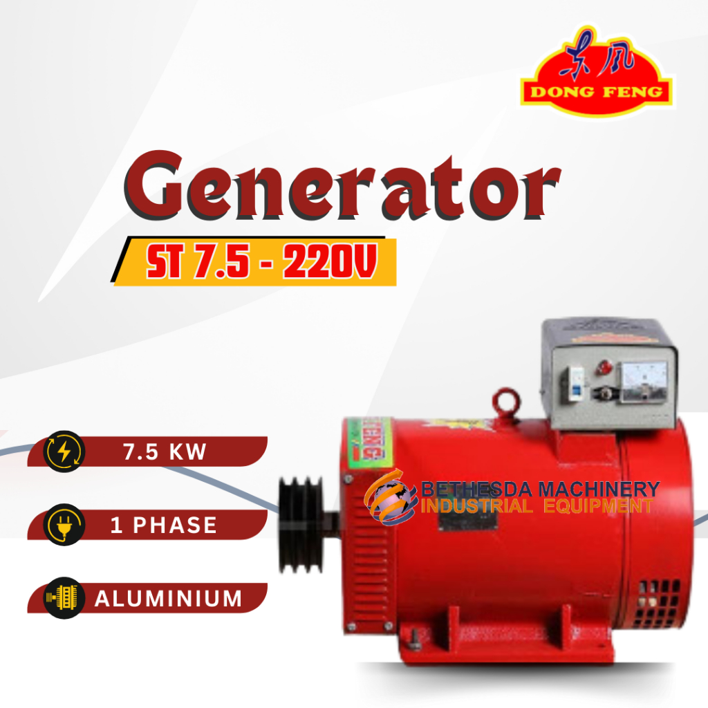 Alternator ST 7.5 KW DONGFENG 1phase / 220V Dinamo Listrik