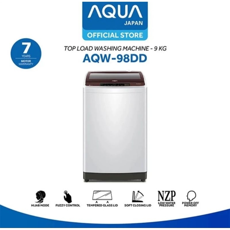 MESIN CUCI AQUA 1 TABUNG 9 KG AQW-98DD MESINCUCI AQUA 1TABUNG 9KG