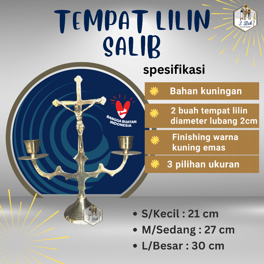TEMPAT LILIN KUNINGAN dengan CORPUS / YESUS / SALIB