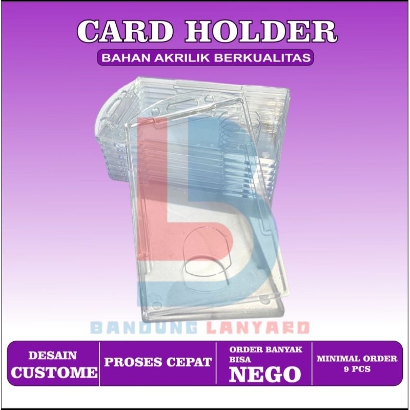 

Card Holder Akrilik Transparant Badge ID Card Casing Kartu pegawai Akrilik