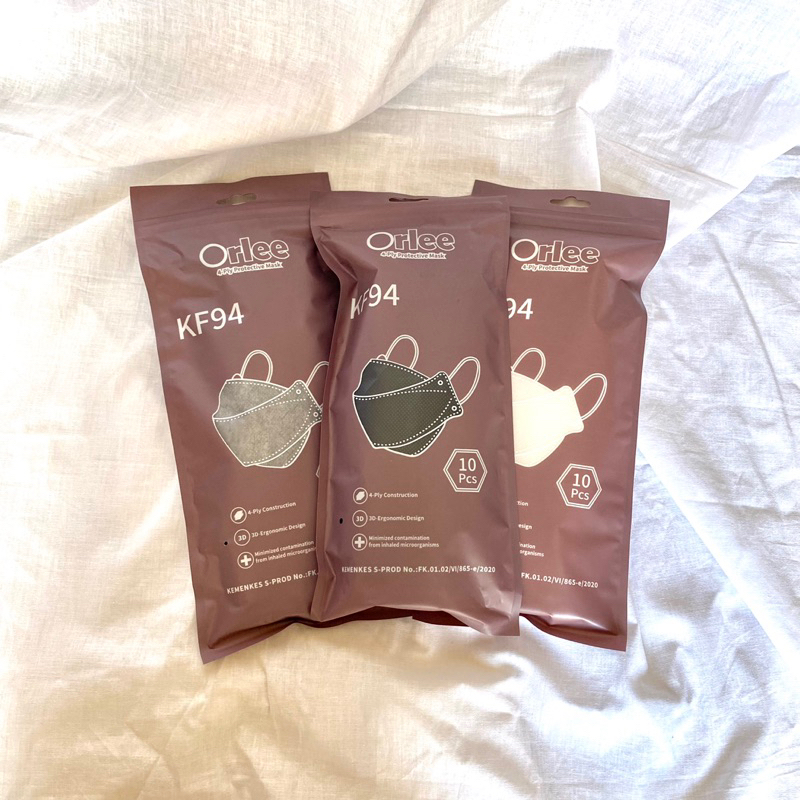 ORLEE KF94 ISI 10 PCS | HITAM PUTIH ABU