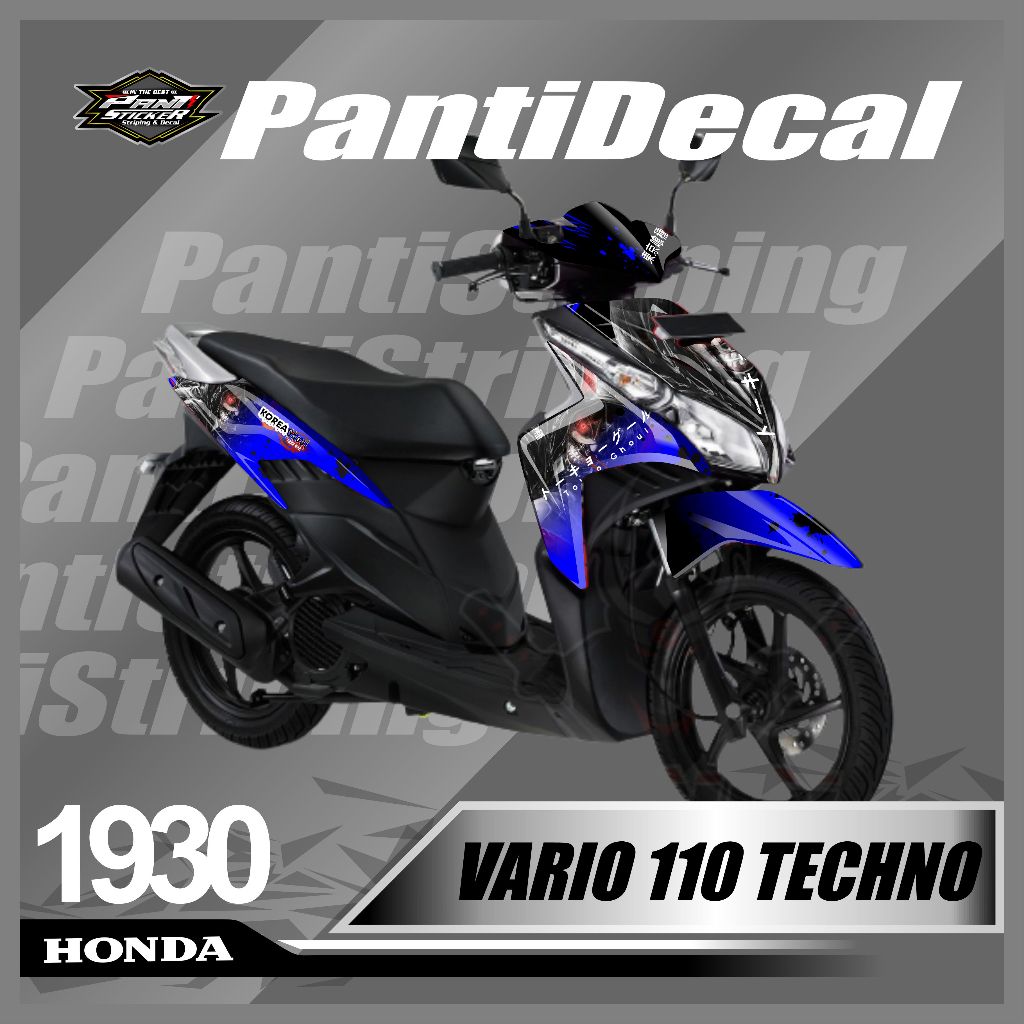 Sticker Honda Vario Techno 110 2009 2010 2011 2012 2013 Terbaru- sticker Decal Fullbody vario techno