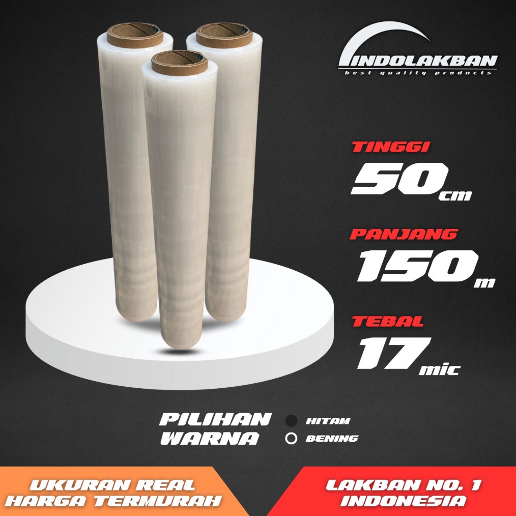 

ART J67B PER ROLL INDOLAKBAN PLASTIK WRAPPING STRETCH FILM 5 CM X 15 M