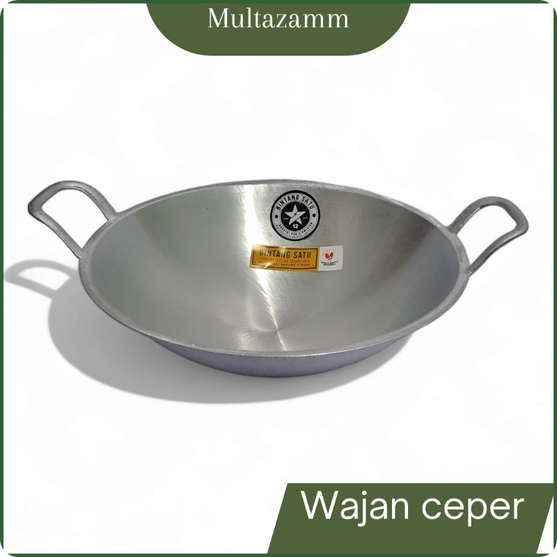 Wajan Penggorengan Kuali Alumunium jawa tebal ceper kecil