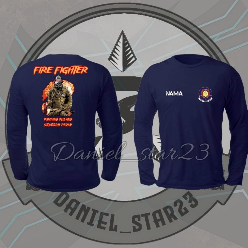 kaos damkar, kaos panjang damkar