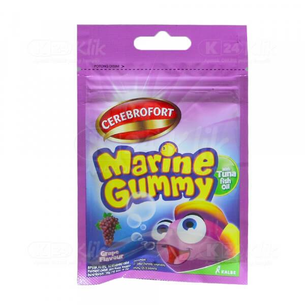 cerebrofort marine gummy grape 20gr - marine gummy anggur