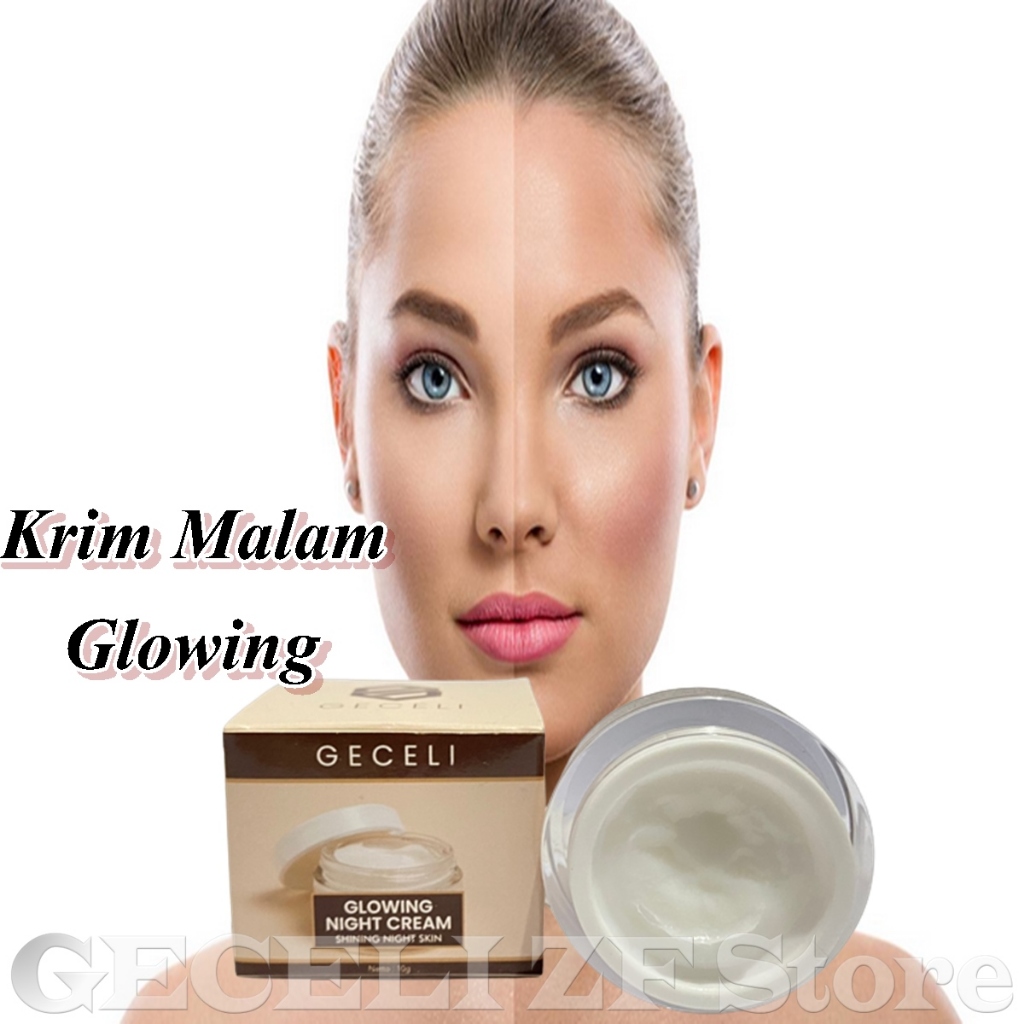 GLOWING NIGHT CREAM Cocok Untuk Wajah Susah Putih || Pemutih Kulit wajah || Cream Glowing Krim White