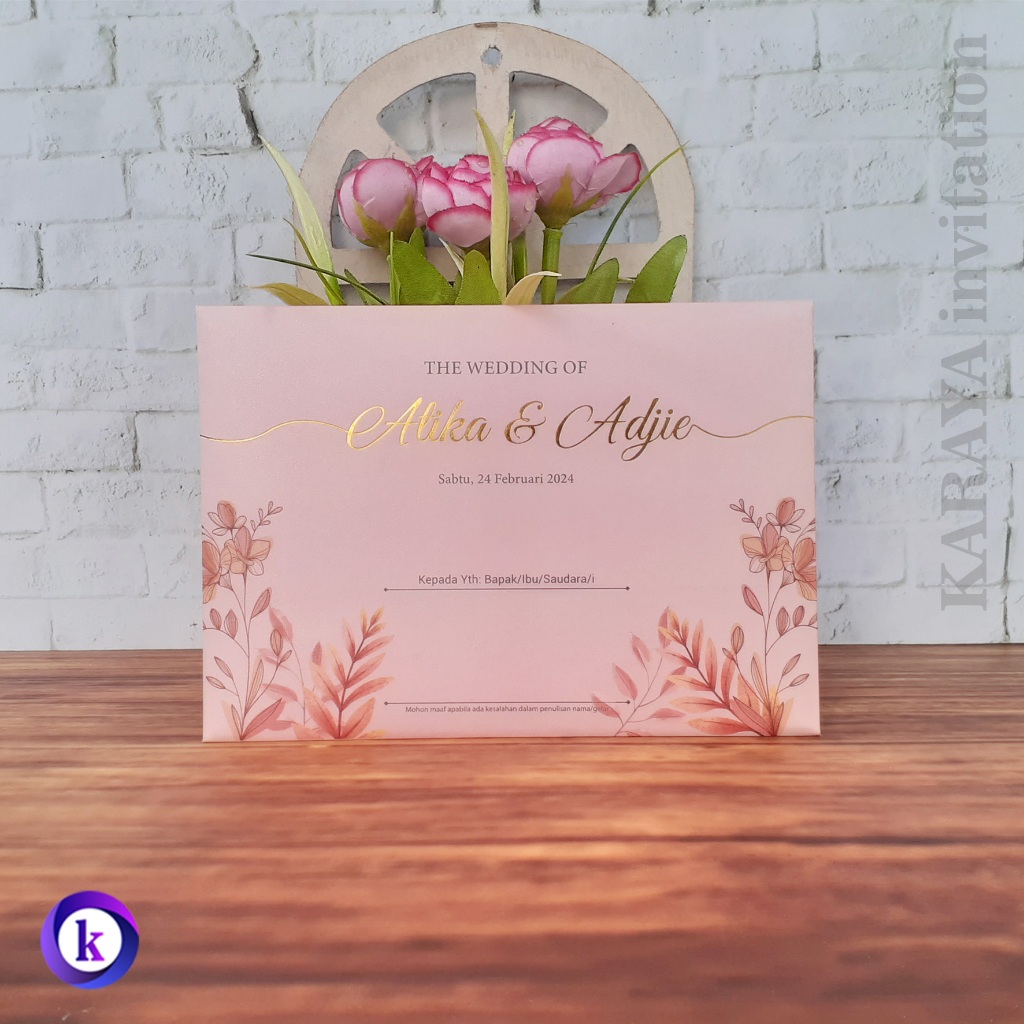 Wedding Invitation Single Hard Cover Salem Color KRY 106