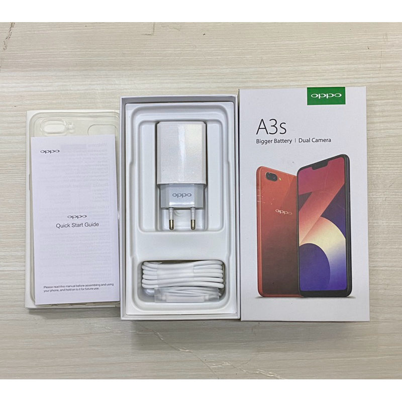 Dus Box Hp Oppo A3S Original New Fullset Acc New kardus hp oppo a3s fullset acc new
