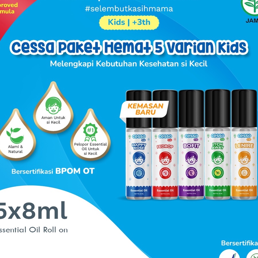 Terlaris Cessa KIDS 36 tahun FeDrop  Happy Nose  Lenire  Itch Away dan Bofit  Herbal Bayi  Obat Flu 