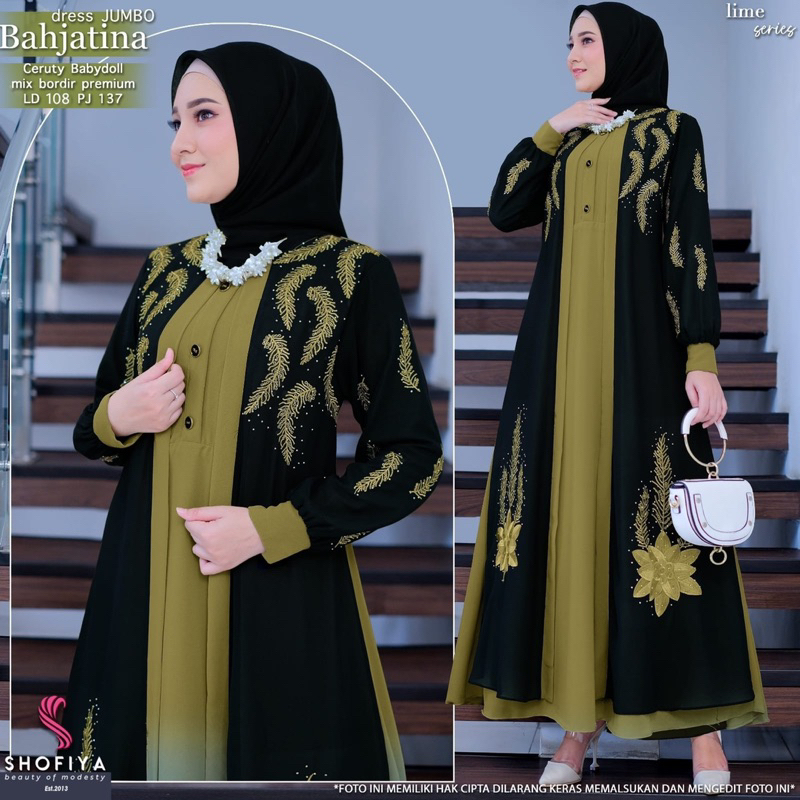 BAHJATINA DRESS / Original Shofiya / Bahjatina shofiya / gamis shofiya / ceruty babydoll shofiya
